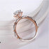 Half Carat Moissanite Sterling Silver Round Rose Ring Arya
